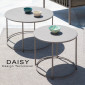 Petite table basse ronde d'appoint design pour extérieur DAISY, structure acier galvanisé finition peint, deux diamètres.|Table|100chaises Petite table basse ronde d'appoint design pour extérieur DAISY, structure acier galvanisé finition peint, deux diamètres.|Table|100chaises