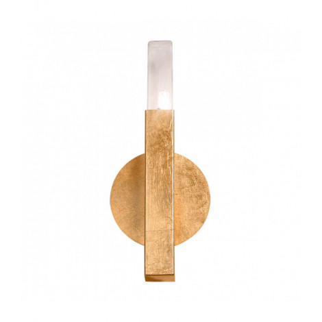 Applique murale Spigolo Feuille d'or 1 ampoule 29,5cm|Appliques murales|Luminaire Center