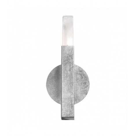 Applique murale Spigolo Feuille d'argent 1 ampoule 29,5cm|Appliques murales|Luminaire Center