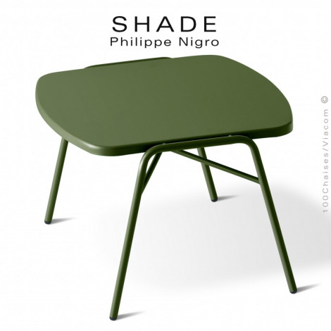 Table basse d'appoint SHADE-30, structure et plateau acier peint couleur pour extérieur - Lot de 2 pièces.|Table|100chaises Table basse d'appoint SHADE-30, structure et plateau acier peint couleur pour extérieur - Lot de 2 pièces.|Table|100chaises