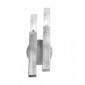Applique murale Spigolo Feuille d'argent 2 ampoules 32,5cm|Appliques murales|Luminaire Center