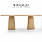 Table repas bois NOMADE, de culture japonaise, double piétement et plateau multiplis, placage bois de Frêne ou chêne.|Table|100chaises