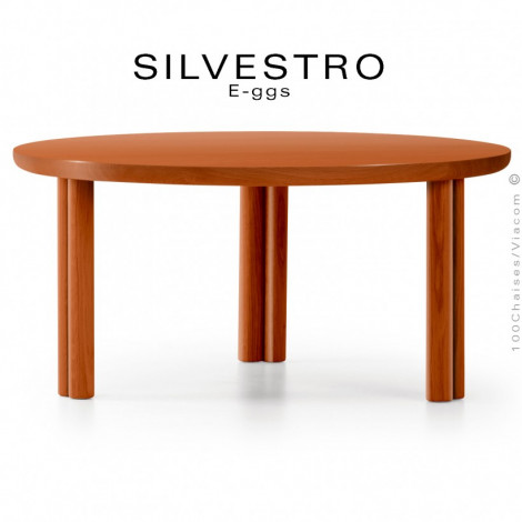 Table basse design SILVESTRO, structure bois de Frêne, finition peinture brillant pour lieu public ou privé en intérieur.|Table|100chaises