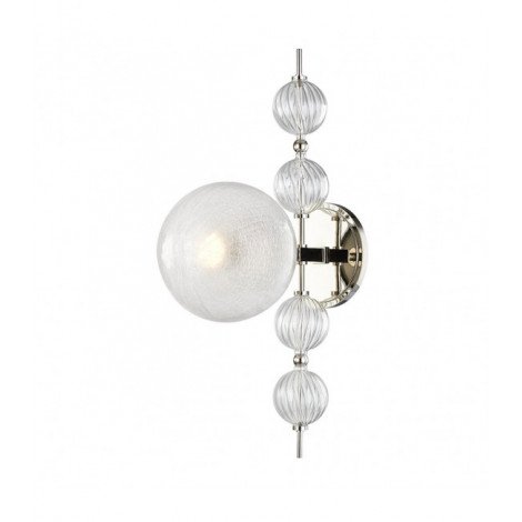 Applique murale Calypso Acier Nickel poli 1 ampoule 55,9cm|Appliques murales|Luminaire Center