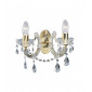 Applique murale Marie Therese Cristal de verre Laiton poli 2 ampoules 20cm|Appliques murales|Luminaire Center