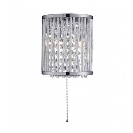 Applique design Elise Aluminium Chrome 2 ampoules 17cm|Appliques murales|Luminaire Center