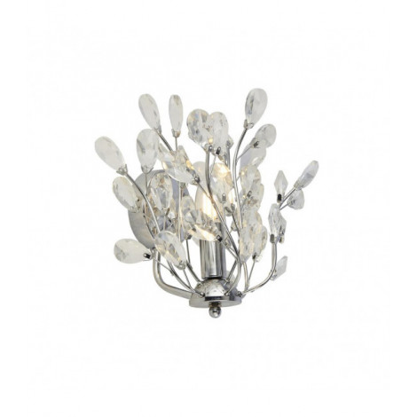 Applique design Bouquet 1 ampoule Verre,acier doux Chrome,Transparent|Appliques murales|Luminaire Center
