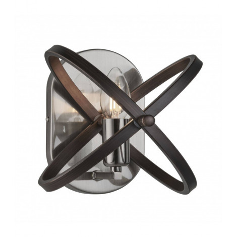 Applique murale Hoopla Acier Étain 1 ampoule 20cm|Appliques murales|Luminaire Center