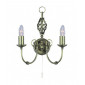 Applique murale Zanzibar Laiton antique 2 ampoules 33cm|Appliques murales|Luminaire Center