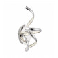 Applique LED intégré Twirls Verre,métal Chrome,Transparent 1 ampoule 38cm|Appliques murales|Luminaire Center