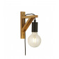 Applique murale Woody 1 ampoule Bois,acier doux Noir,bois naturel|Appliques murales|Luminaire Center