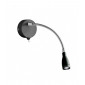 Applique avec liseuse Flexi Acier doux Noir mat 6 ampoules 28,5cm|Appliques murales|Luminaire Center