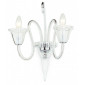 Applique murale Saskia Chrome 2 ampoules 42cm|Appliques murales|Luminaire Center