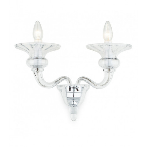 Applique murale Zagreb Chrome 2 ampoules 28cm|Appliques murales|Luminaire Center