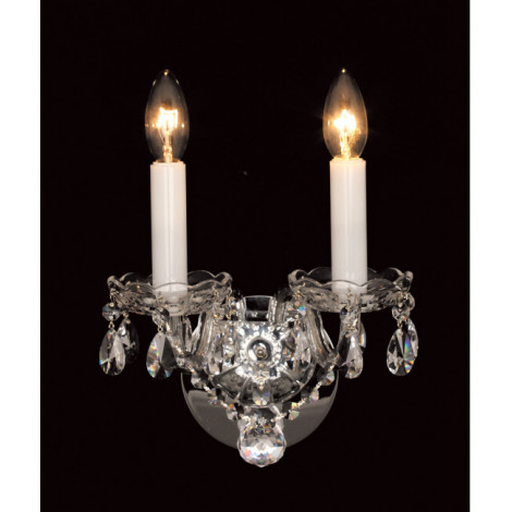 Applique murale Stella Chrome 2 ampoules 24cm|Appliques murales|Luminaire Center