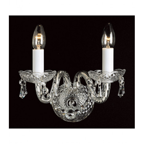 Applique murale Modra Chrome 2 ampoules 16cm|Appliques murales|Luminaire Center