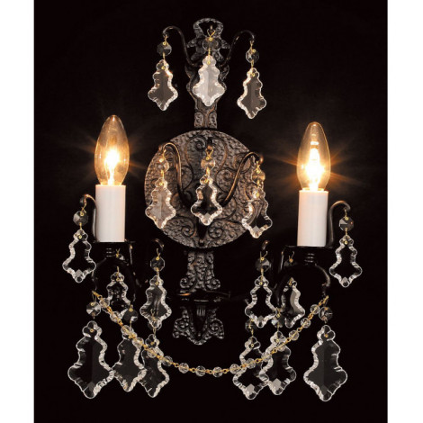 Applique murale Montmartre Laiton antique 2 ampoules 43cm|Appliques murales|Luminaire Center