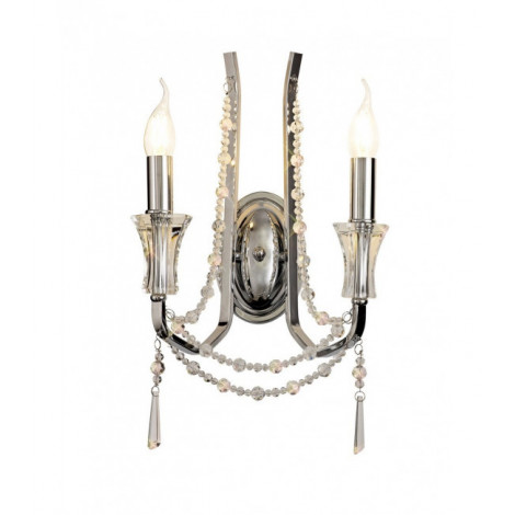 Applique murale Armand Chrome poli 2 ampoules 44cm|Appliques murales|Luminaire Center