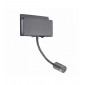 Applique avec liseuse Fusion Noir mat 2 ampoules 6,1cm|Appliques murales|Luminaire Center