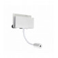 Applique avec liseuse Fusion blanc mat 2 ampoules 6,1cm|Appliques murales|Luminaire Center