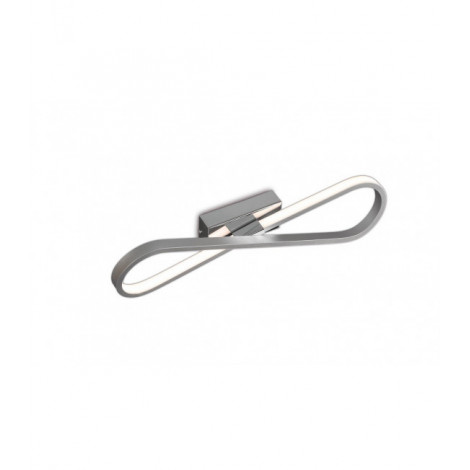 Applique LED intégré Bucle Argent 1 ampoule 9,5cm|Appliques murales|Luminaire Center