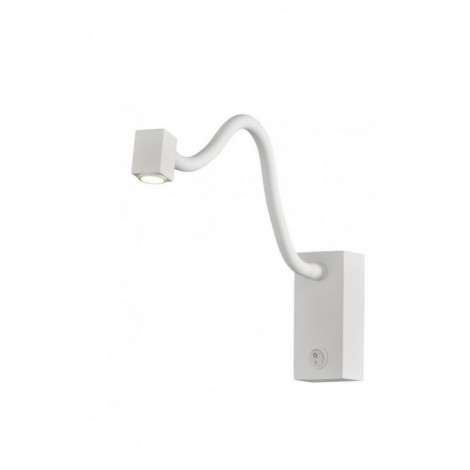 Applique avec liseuse Fusion blanc mat 1 ampoule 9cm|Appliques murales|Luminaire Center
