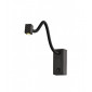 Applique avec liseuse Fusion Noir mat 1 ampoule 9cm|Appliques murales|Luminaire Center