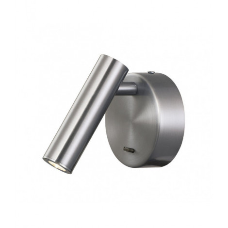 Applique avec liseuse Fusion Nickel satiné 1 ampoule 8,5cm|Appliques murales|Luminaire Center