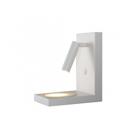 Applique avec liseuse Zanzibar Sable blanc 20 Cm|Appliques murales|Luminaire Center
