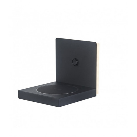 Applique LED intégré Zanzibar Noir 1 ampoule 13cm|Appliques murales|Luminaire Center