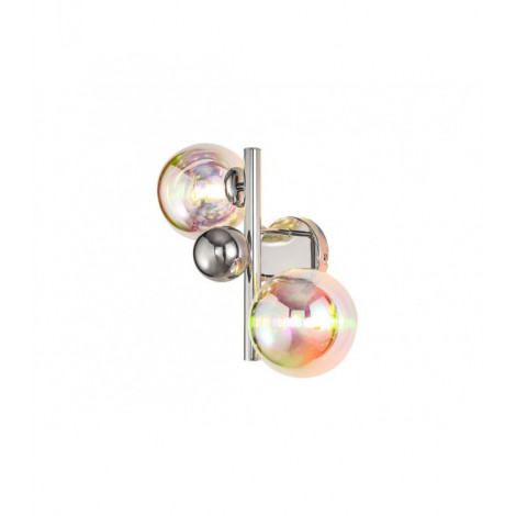 Applique murale Chrome poli,irisé 2 ampoules 31cm|Appliques murales|Luminaire Center