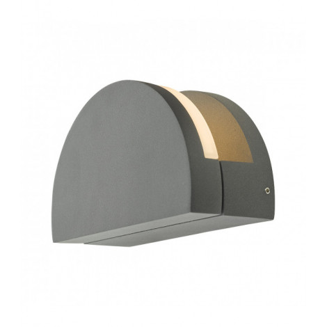 Applique murale Adyson Gris mat,plastique givré blanc 1 ampoule 19cm|Appliques murales|Luminaire Center