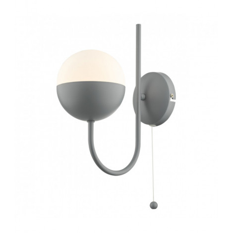 Applique murale Andre 1 ampoule Verre opal,Gris mat|Appliques murales|Luminaire Center