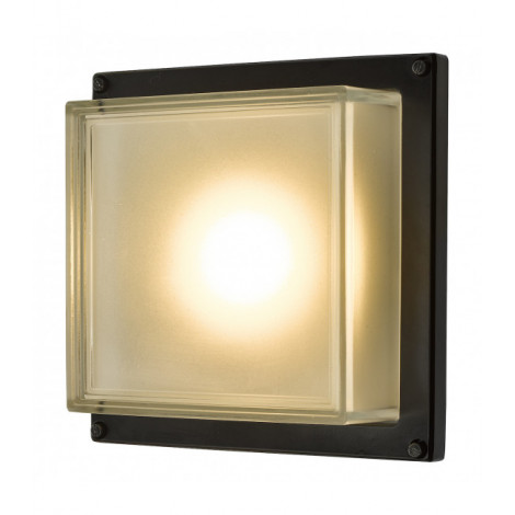 Applique murale Aquilina Noir mat,verre givré blanc 1 ampoule 22cm|Appliques murales|Luminaire Center