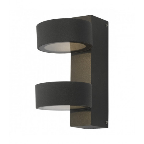 Applique moderne Bohdan Gris mat 2 ampoules 18cm|Appliques murales|Luminaire Center