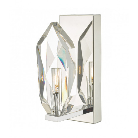 Applique design Crystal Cristal,chrome poli 1 ampoule 20cm|Appliques murales|Luminaire Center