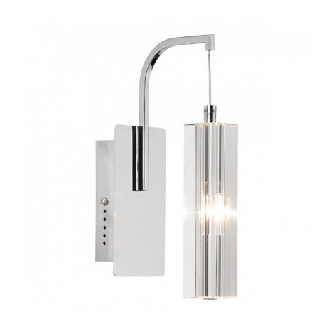 Applique LED intégré Galileo Cristal,chrome poli 1 ampoule 26cm|Appliques murales|Luminaire Center