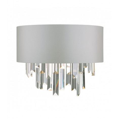 Applique design Halle Cristal,gris 2 ampoules 27cm|Appliques murales|Luminaire Center