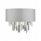 Applique design Halle Cristal,gris 2 ampoules 27cm|Appliques murales|Luminaire Center