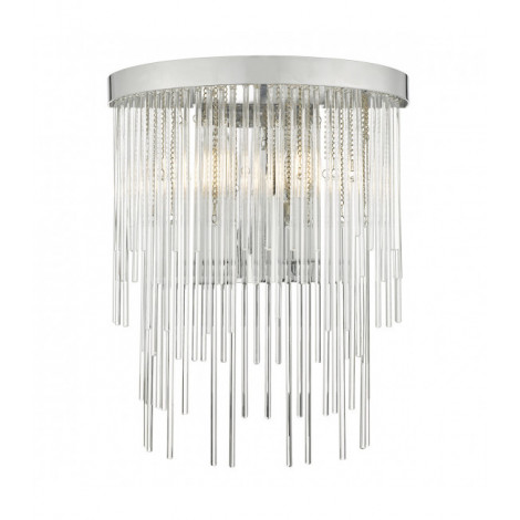 Applique design Isla Chrome poli,verre 2 ampoules 32,9cm|Appliques murales|Luminaire Center
