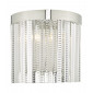 Applique design Lorant Chrome poli,verre texturé 2 ampoules 22cm|Appliques murales|Luminaire Center