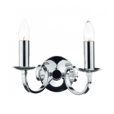 Applique murale Murray Chrome poli 2 ampoules 16cm|Appliques murales|Luminaire Center