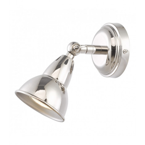 Applique murale Nathaniel Nickel poli 1 ampoule 15cm|Appliques murales|Luminaire Center