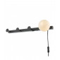Applique murale Rack Noir mat,Verre opal 1 ampoule 12cm|Appliques murales|Luminaire Center