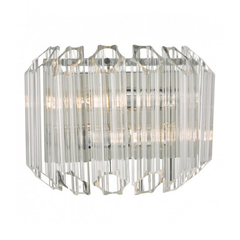 Applique design Tuvalu Chrome poli,verre 2 ampoules 25cm|Appliques murales|Luminaire Center