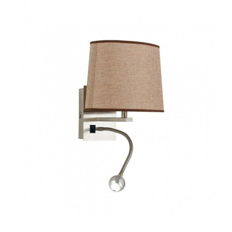 Applique avec liseuse Faneurope 1 ampoule Verre,cadre en métal Noir|Appliques murales|Luminaire Center