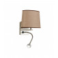 Applique avec liseuse Faneurope 1 ampoule Verre,cadre en métal Noir|Appliques murales|Luminaire Center