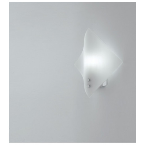 Applique murale Aquilone 1 ampoule Verre blanc|Appliques murales|Luminaire Center