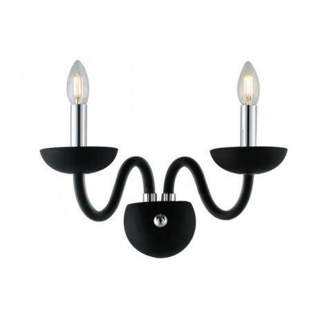 Applique murale Alfiere 2 ampoules Verre Noir|Appliques murales|Luminaire Center