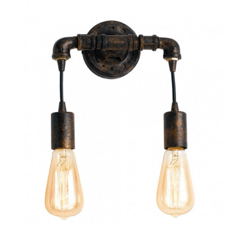 Applique murale Amarcord 2 ampoules Métal Rouille|Appliques murales|Luminaire Center